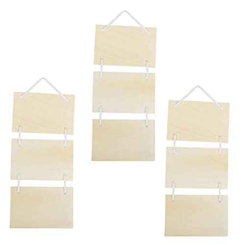 MAGICLULU 3pcs Drawing Board Unfinished Wooden Board Graffiti Wood Sign Engraving Wooden Plaques DIY Wood Pallet Sign DIY Banner Kids Handmade MAGICLULU