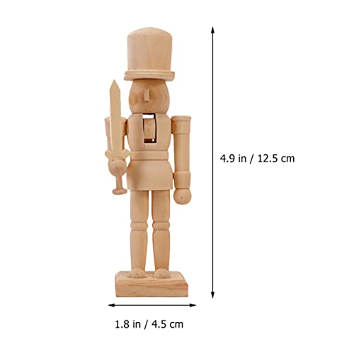 Abaodam 18 pcs - Gift Craft White Year Decoration Wooden Blank Paint Style Gifts Figurines Your cm DIY New Mini Puppet Christmas Ornaments Xmas Abaodam