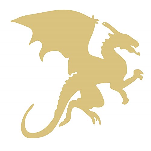 Dragon Unfinished Wood Cutout Midieval Reptile Like Door Hanger MDF Shape Canvas Style 2 Diverse Woodworking