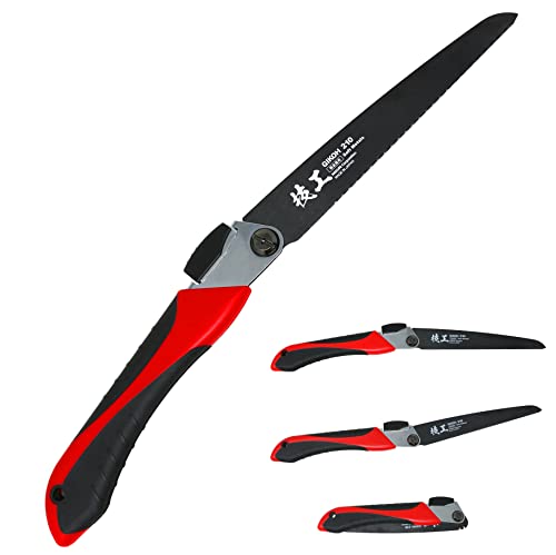 KAKURI Japanese Pull Saw Folding for Metal Cutting & PVC Cutting 8-1/4", Foldable Hand Saw for Aluminum, Brass, Soft Iron, Plastic, Pipe, Razor Sharp KAKURI
