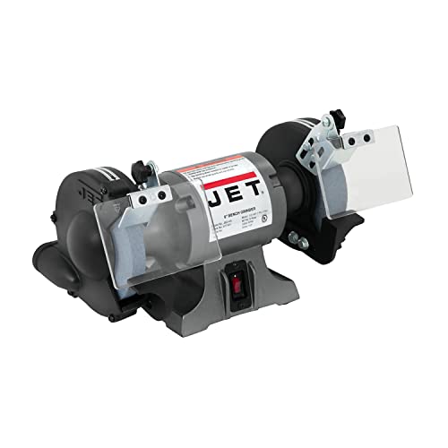 JET 6-Inch Bench Grinder, 1/4 HP, 3450 RPM, 115V (JBG-6A) Jet