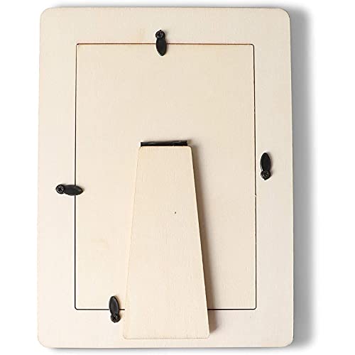 Heart Shaped Unfinished Wood Picture Frames for 4 x 6 Photos (5.9 x 7.9 In, 4 Pack) Bright Creations