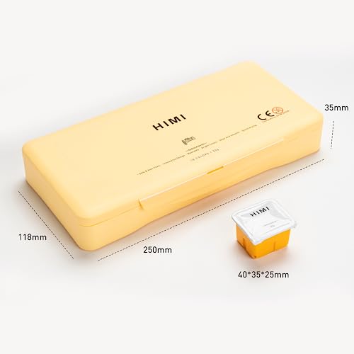 HIMI Gouache Paints Set, 18 Colors, 30g, jelly gouache paint set, Non Toxic Paint for Canvas and Paper, Art Supplies for Professionals, and More HIMI