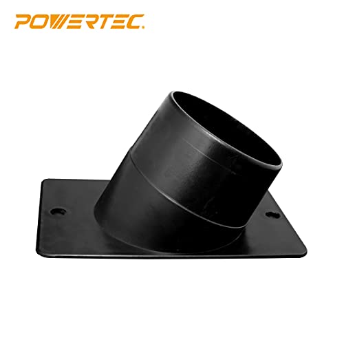POWERTEC 70153V Angled Dust Port, 4-Inch, 1 PK POWERTEC