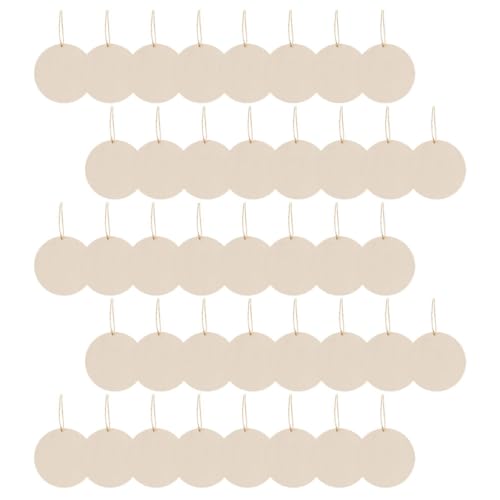 Zerodeko 1 Set Wooden Slices Label Pendant Unfinished Wood Slices Craft Pendant with Hole Decorations Set Wood Chips Wooden Christmas Decorations Zerodeko