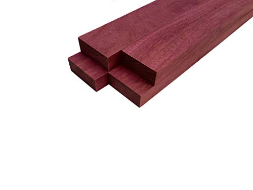 Purpleheart Lumber Board - 3/4" x 2" (4 Pcs) (3/4" x 2" x 24") Barrington Hardwoods