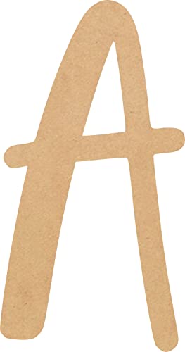 9 Inch Wooden Letter A Craft Blank, Unfinished Wood Wall Letters Decorative Cutout, Hometown Font Paintable Kids DIY Shape NEXTCraft