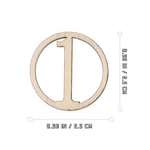 Amosfun 1-30 Wood Number Shape Pieces Embellishment Unfinished Wood Cutouts Ornament for DIY Crafting Ornament Home Decorations 30pcs Amosfun