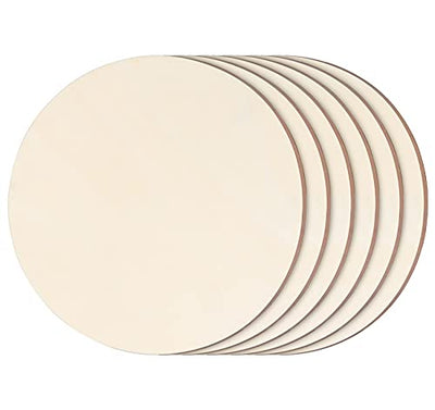 Lemonfilter 6 Pieces Wood Circles for Crafts 12inch Thick 0.2'', Unfinished Wood Rounds Wooden Cutouts for Crafts, Door Hanger, Door Design, Wood