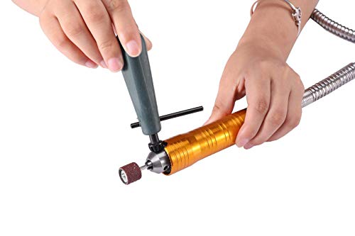 VOTOER Rotary Tool Flex Shaft Hanging Grinder Carver Electric Multi-function Metalworking Tools Repair Kit, Foot Pedal Control, 780W Strong Power, VOTOER