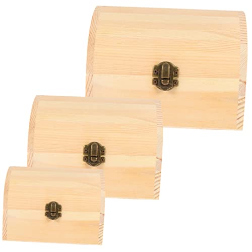 ARTIBETTER 6 pcs wooden box travel jewelry organizer jewelry organizer tray DIY wooden unfinished wooden jewelry case craft storage strawberry decor ARTIBETTER