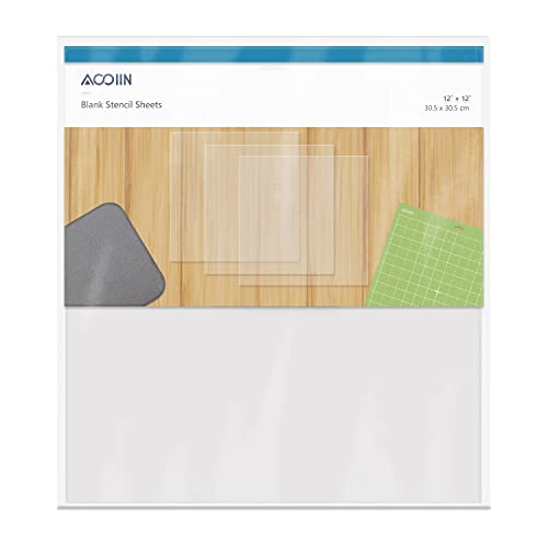 25 Pieces 4 mil Blank Stencil Material Mylar Template Sheets for Stencils, 12 x 12 inches AOOIIN
