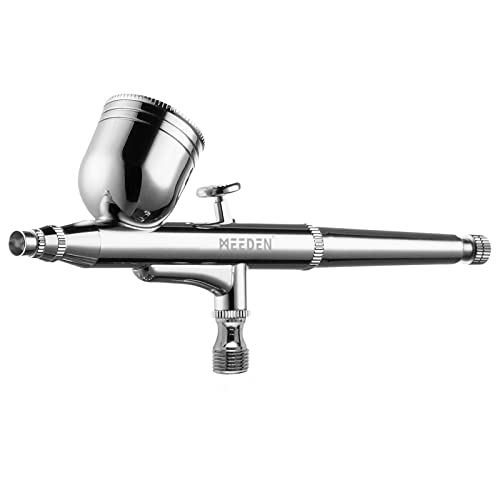 MEEDEN Mini Airbrush Kit with Compressor, Dual-Action Gravity Feed 0.5mm Airbrush, Multi-Function Airbrush Set with Cleaning Kit for Makeup, Art MEEDEN