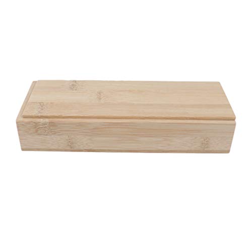 SUPVOX Unfinished Wood Box Bamboo Storage Box with Pull Out Lid Small Jewelry Gift Organizer for DIY Craft Home Travel SUPVOX