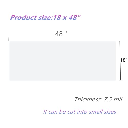 BANLTRE 18"x48" 5 Pieces Clear Blank Stencil Acetate Mylar for Cricut,Silhouette Vinyl Cutting – Craft Material Making Sheets BANLTRE