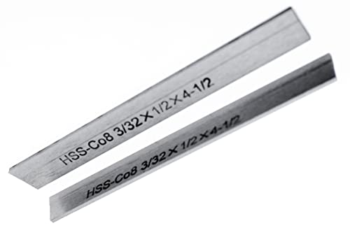 Set of 2 8% Cobalt 3/32" x 1/2" x 4-1/2" for Lathe Parting Cut Off Blade Parallel Tyle LLDSIMEX