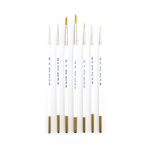Royal Gold Royal & Langnickel Detail Artist Brush Set, 7pc Royal Gold