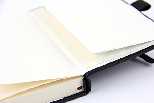 newestor (2-Pack Pocket Notebook 3.5" x 5.5", Small Hardcover Journal with Pen Holder, Inner Pockets, 100gsm Thick Ruled/Lined Paper, Black newestor