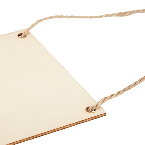 48 Pack Unfinished Blank Wood Signs for DIY Crafts, Painting, and Engraving Wall Decorations (6 x 4 in) Juvale