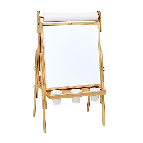 Colorations All in One Wooden Adjustable Easel for Kids, Ages 2-6 + |32", 37", & 41" Heights | Toddler, Preschool, & Kindergarten Art Stand with Colorations