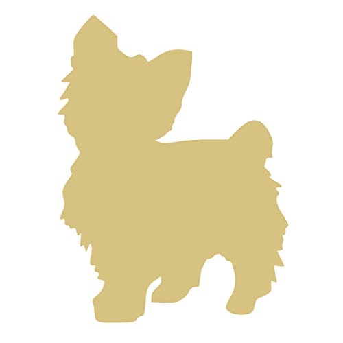 Yorkie Cutout Unfinished Wood Animal Everyday Decor Dog Lover Door Hanger MDF Shape Canvas Style 1 Diverse Woodworking
