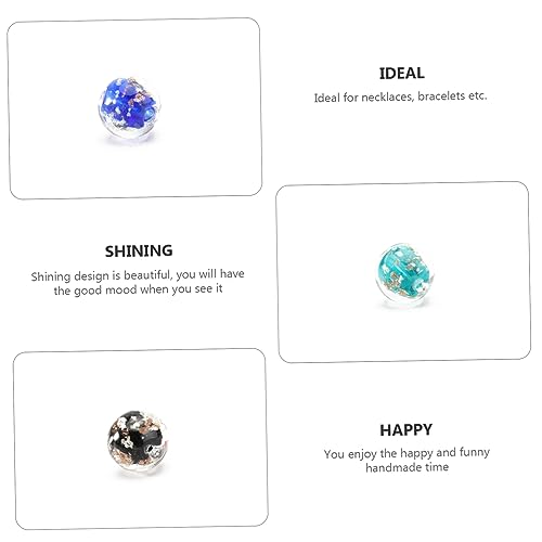 Anneome 8pcs DIY Beads Unfinished Beads Gemstone Bracelet Crackle Lampwork Beads Crackle Looser Beads Making Beads Glass Bead Bracelets Bulk Jewelry Anneome