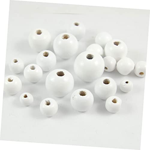 Tofficu 1000 Pcs Wooden Round Balls Unfinished Loose Beads Wood Balls DIY Wood Craft Beads Natural Beads Wooden Beads Bulk Wooden Slices Dics Log Tofficu