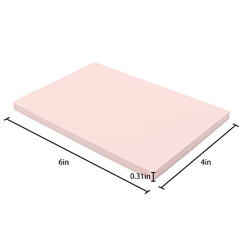 SGHUO 8 Pcs 4"x6" Pink Rubber Carving Blocks Linoleum Block Stamp Making Kit for Printmaking, Stamp Soft Rubber Crafts, Soft and Easy to Carve SGHUO