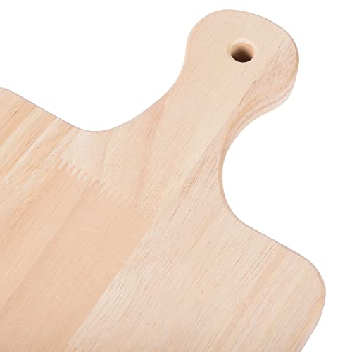 LZMS 4 Pcs Medium Wood Cutting Board - Kitchen Chopping Boards for Bread, Cheese, Vegetabes & Fruits with Handle - Eco-Friendly Board for Health LZMS