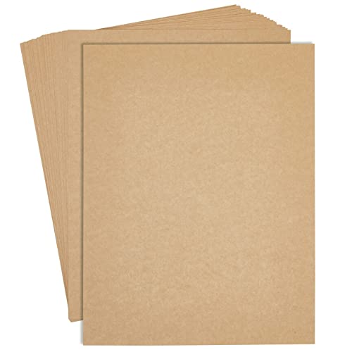 Best Paper Greetings 48-Pack Kraft Paper Sheets for Wedding, Brown Cardstock for Party Invitations, Announcements, Drawing, DIY Projects, Arts and Best Paper Greetings