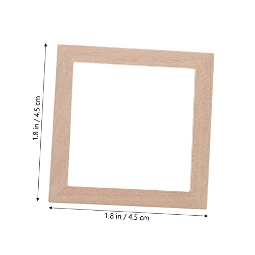 DECHOUS 10pcs Solid Wood Frame Dollhouse Photo Frame Miniature Photo Frames Simulation Picture Frame Unfinished Wood Frames Bulk Picture Frames DECHOUS