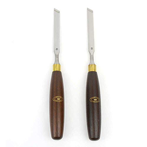 Crown Tools 1741SK / Big Horn 21060 Pair 1/2 Inch Skew Wood Chisels Crown