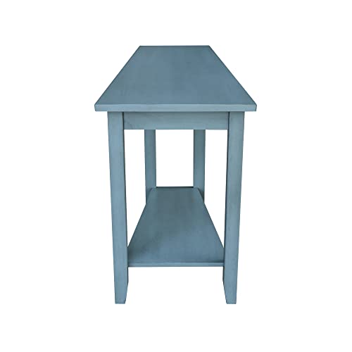 IC International Concepts International Concepts Keystone Accent Table, Ocean Blue - Antique Rubbed IC International Concepts