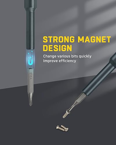 Banshu Small Screwdriver Set, 46 in 1 Mini Manual Screwdriver Set with Metal Case, S2 Precision Bits, Pocketable Magnetic Professional Repair Tool Banshu
