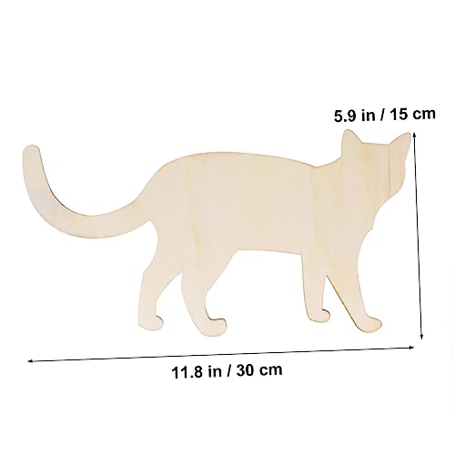 TEHAUX Unfinished Wood Cutouts Wood Chips for Crafts Unfinished Wood Ornaments Wooden red Deer Graffiti TEHAUX