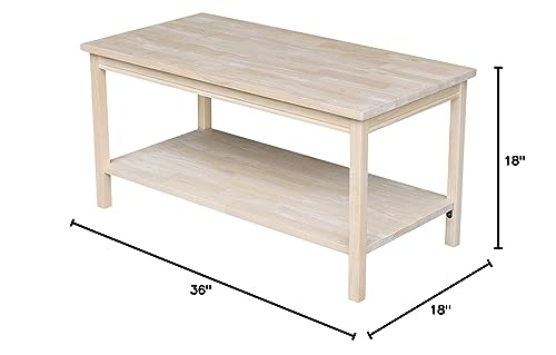 International Concepts Portman Coffee Table Unfinished IC International Concepts