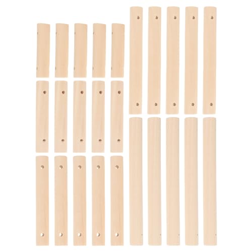KALLORY Unfinished Wooden Rods, 25Pcs Wood Sticks Wooden Dowel Rods Unfinished Hardwood Sticks for Crafts and DIY Pet Cage Swing Cage KALLORY