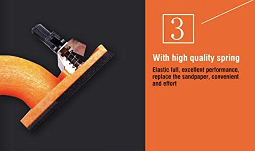 Edward Tools Hand Sander with Sandpaper Clamp - For Drywall, Wood, Floor - 9 1/4” by 3 1/4” - Ergo Contour Handle - For Use with standard 11 1/4” Edward Tools