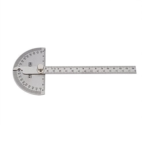 Stainless Steel Protractor 180 Degrees Angle Ruler Finder 140mm Metric Durable Metal Adjustable General Measuring Tool JDYYICZ