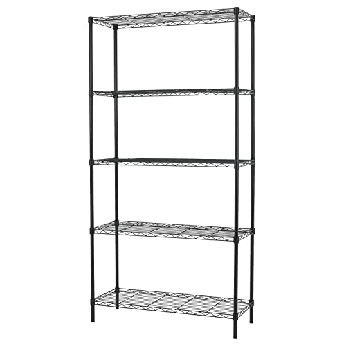 Wire Shelving Unit, 5 Shelf Metal Storage Rack NSF Certified Storage Rack 36" W x 14" D x 72" H 1250Lbs Capacity Garage Shelving Adjustable Heavy Dopinmin