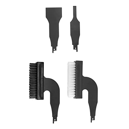 4 pcs Rust Removing Brush Shovel Set Nylon Wire Abrasive Brushes Reciprocating Blade Sabre Saw Cleaning Tool for Tile Cleaning, Floor Mud Cleaning, Walfront