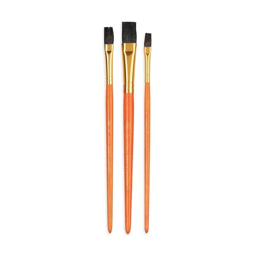 Royal & Langnickel Royal Zip N' Close Camel Flat 3-Piece Brush Set Royal & Langnickel