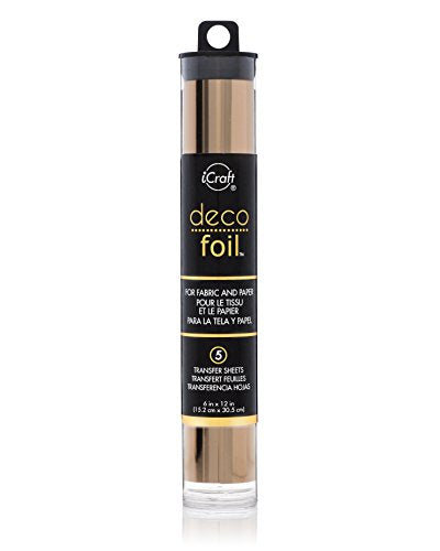 iCraft Deco Foil, 5 Transfer Sheets, 6" x 12", Rose Gold