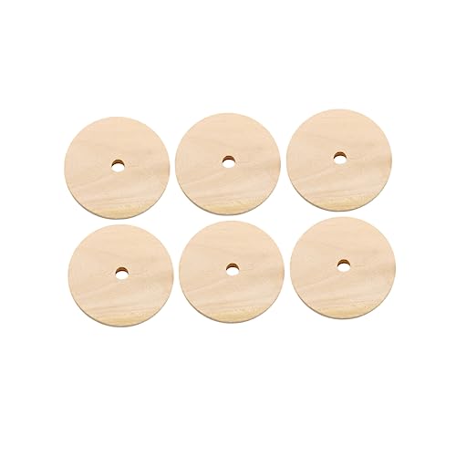 TEHAUX 1 Unfinished Wooden Cutouts Unfinished Wood Discs Unfinished Wood Circle Wood Cutouts for Crafts Circle Wood Chips Circle Wood Cutouts Wooden TEHAUX