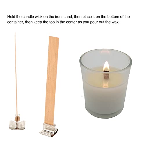 Smokeless Wooden Candle Wicks, Wood Candle Wicks Simple Operation for DIY Candle Making Janzoom