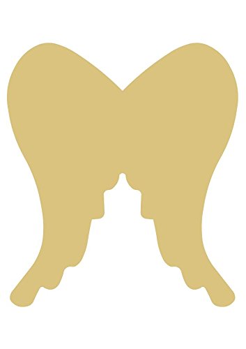 Angel Wings Cutout Unfinished Wood Christmas Holiday Nursery Decor MDF Shape Canvas Style 2 Diverse Woodworking