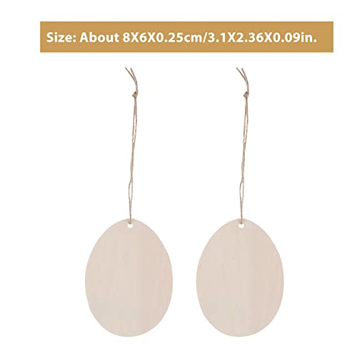 PartyKindom 20pcs Wood Easter Egg Wood Craft Ornaments Unfinished Wood Cutout Easter Eggs for Kids Egg Wood DIY Crafts Cutouts Eggs Shape Wood PartyKindom