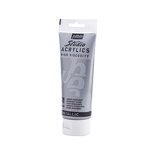 Pebeo - Acrylic Fine Studio Acrylics - Silver - Silver 100ml/3.38oz Pebeo