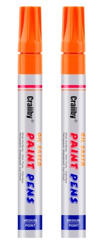 Permanent Paint Markers, Waterproof Oil Based Medium Tip, Quick Drying Pen for Metal Rock Painting Mugs Fabric Canvas Clothes Wood Plastic Marking Craiiby