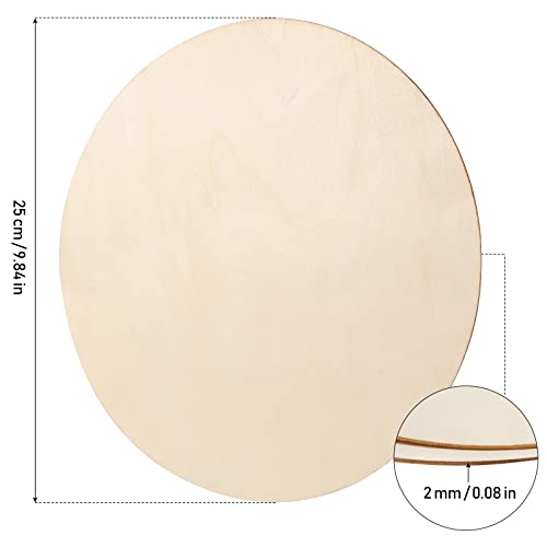 JEUIHAU 40 Packs 10 Inches Wood Rounds, Unfinished Blank Wood Circles, Natural Round Wooden Discs for DIY Crafts, Door Hangers, Home Decors JEUIHAU